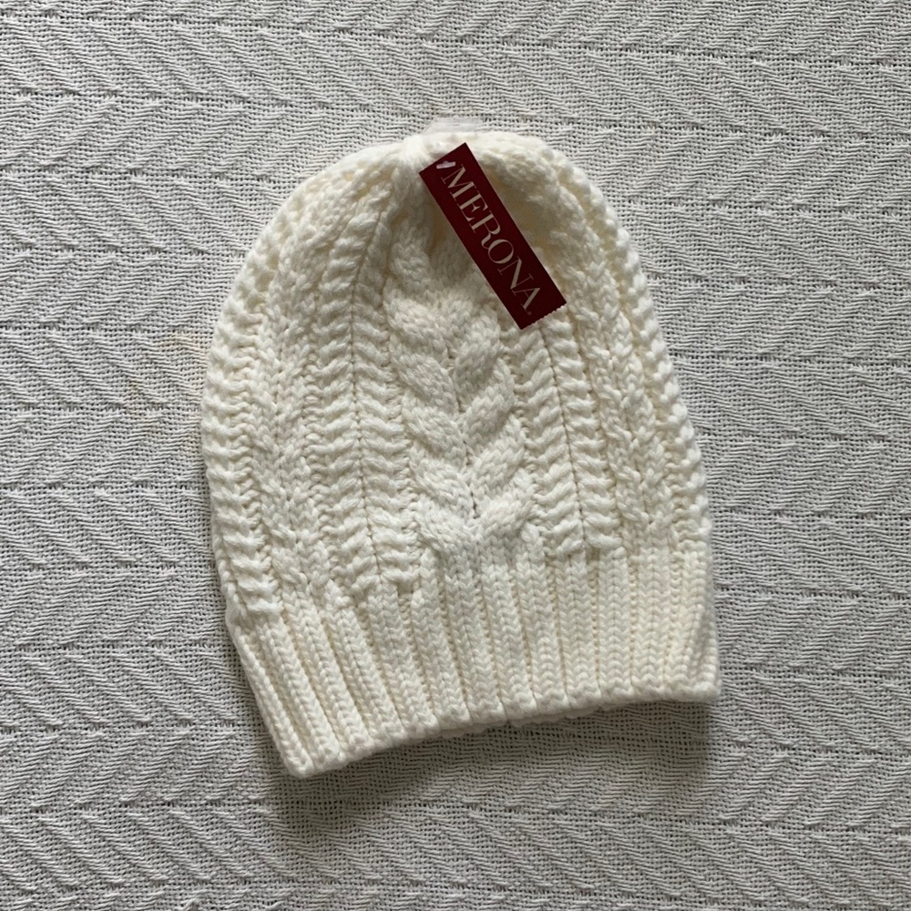 Merona White Knit Winter Beanie